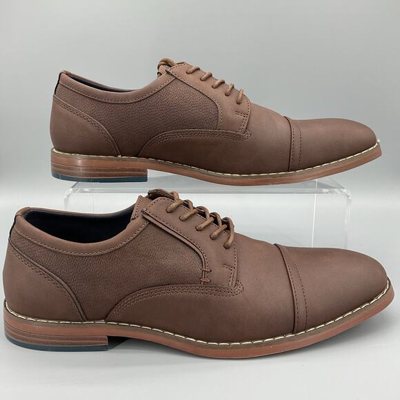 NEW Reserved Footwear Men’s Asher Oxford Dress Shoes Brown Size 9.5 - Picture 1 of 10